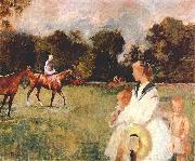 Edmund Charles Tarbell Schooling the Horses, France oil painting artist